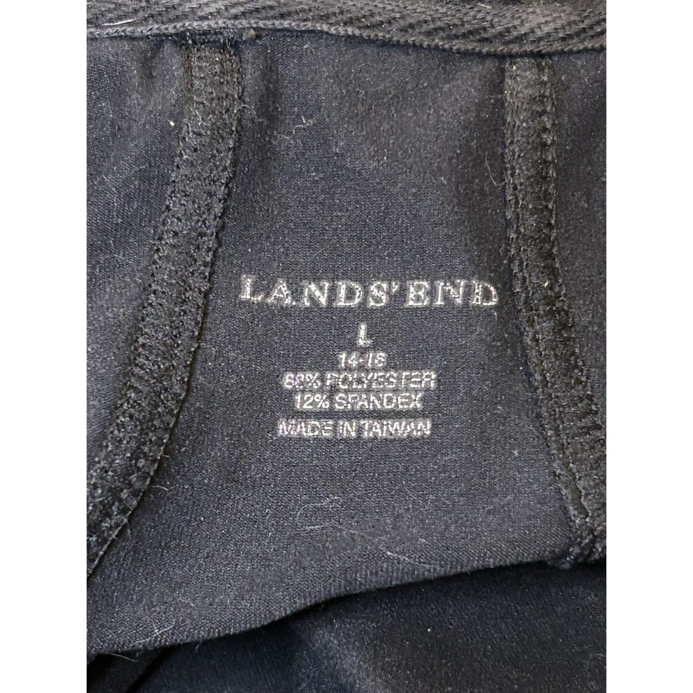 Lands' End Black Full Zip Jacket Women's size L - Picture 3 of 3